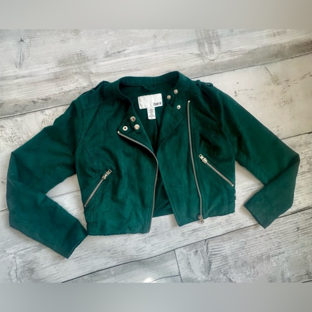Bar III Faux Suede Moto Jacket Size Small
